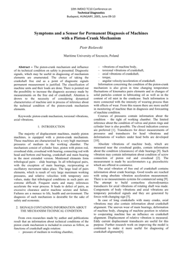 The Methodic of Machines with Piston-Crank Mechanism Diagnosis