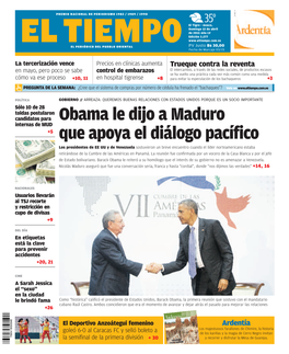 Obama Le Dijo a Maduro Que Apoya El Diálogo Pacífico