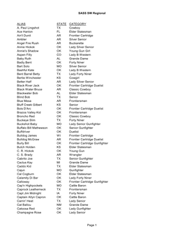 SASS SW Regional ALIAS STATE CATEGORY A. Paul Lingshot TX