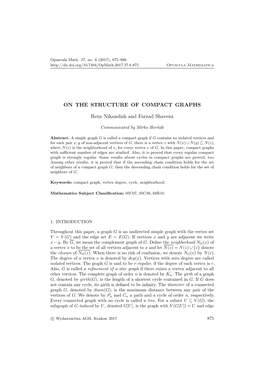 On the Structure of Compact Graphs