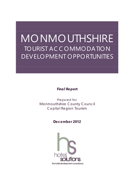 Monmouthshire Tourist Accommodation Development Opportunities
