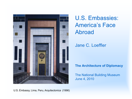 US Embassies: America's Face Abroad