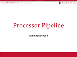 Processor Pipeline