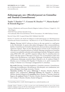 Downloaded from Ncbis Genbank (Table 2) Was Generated Using the E-Ins-I Option in MAFFT V7.450 (Katoh & Standley 2013)