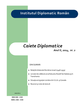 Caiete Diplomatice Anul II, 2014, Nr