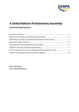 A United Nations Parliamentary Assembly