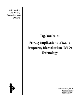 Privacy Implications of Radio Frequency Identification (RFID) Technology