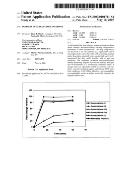 (12) Patent Application Publication (10) Pub. No.: US 2007/0104741 A1 Murty Et Al