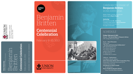 Benjamin Britten in His 100Th Year