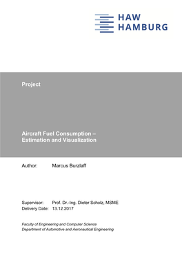 Aircraft Fuel Consumption – Estimation and Visualization