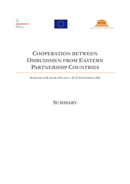 Cooperation Between Ombudsmen from Eastern Partnership Countries