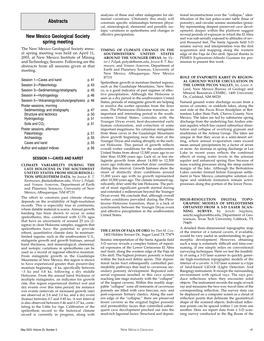 Nmg25n2: New Mexico Geological Society Spring Meeting Abs 2003