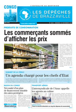 Un Agenda Chargé Pour Les Chefs D'etat