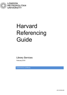 Harvard Referencing Guide