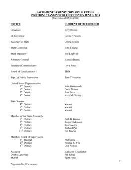 1 Sacramento County Primary