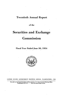 Securities and 'Exchange Commission