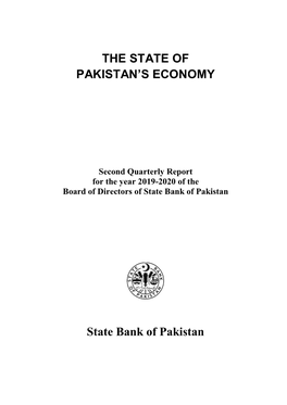 THE STATE of PAKISTAN's ECONOMY State Bank of Pakistan