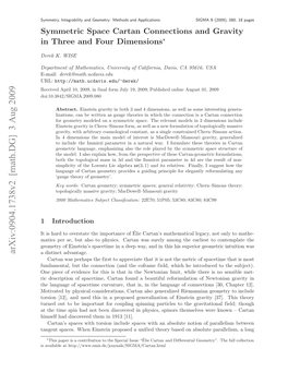 Symmetric Space Cartan Connections and Gravity in Three and Four