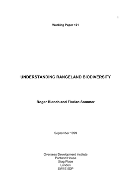 Understanding Rangeland Biodiversity