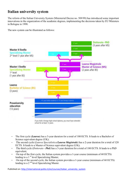 Italian University System