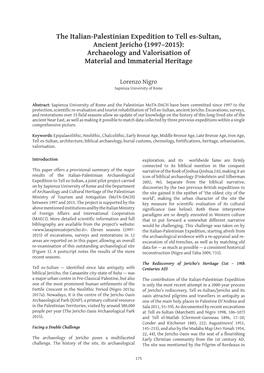 The Italian-Palestinian Expedition to Tell Es-Sultan, Ancient Jericho (1997–2015): Archaeology and Valorisation of Material and Immaterial Heritage