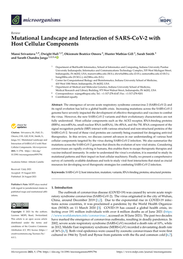 Mutational Landscape and Interaction of SARS-Cov-2 with Host Cellular Components