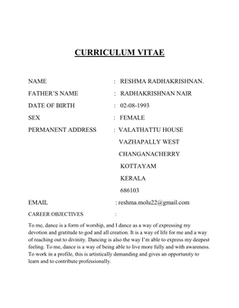 Curriculum Vitae