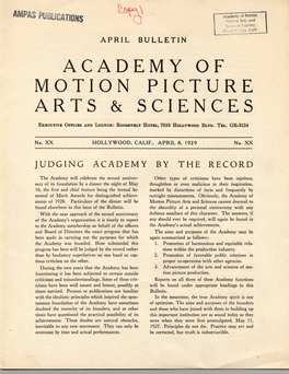 Academy of Motion Picture Arts & Sciences