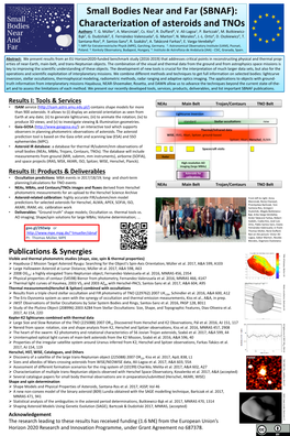 Characterization of Asteroids and Tnos Authors: T