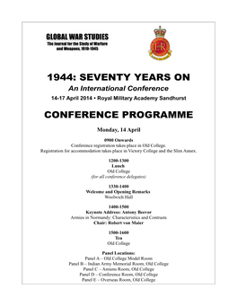 1944: Seventy Years on Conference