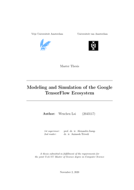 Modeling and Simulation of the Google Tensorflow Ecosystem