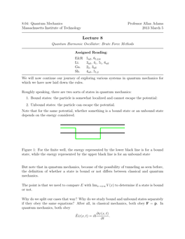 Quantum Harmonic Oscillator: Brute Force Methods