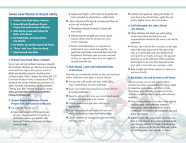 Seven Smart Routes to Bicycle Safety for Adults