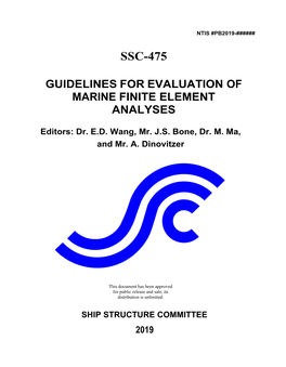 Ssc-475 Guidelines for Evaluation of Marine Finite