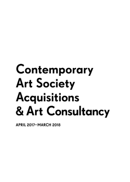 To Download Contemporary Art Society's Acquisitions & Art