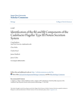 Identification of the Flii and Flij Components of the Caulobacter Flagellar Type III Protein Secretion System