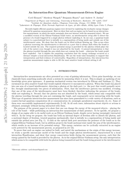 An Interaction-Free Quantum Measurement-Driven Engine