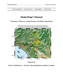 Shakemap® Manual