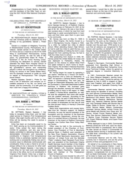 CONGRESSIONAL RECORD— Extensions Of