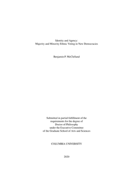 Majority and Minority Ethnic Voting in New Democracies