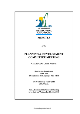 2011-07-06 Planning & Development Committee Meeting Minutes