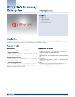 Office 365 Business/ Enterprise Office Applications