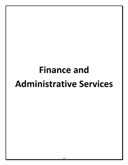 Finance and Administrative Services