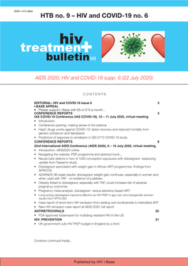 HIV and COVID-19 No. 6