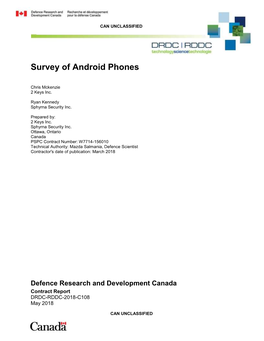 Survey of Android Phones