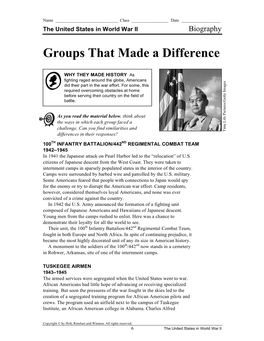 Groups That Made a Difference