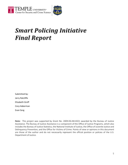 Smart Policing Initiative Final Report