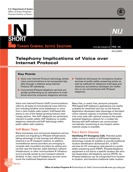 Telephony Implications of Voice Over Internet Protocol