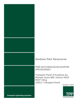 JCR5/1 – Proof of Evidence of Michael Lewin