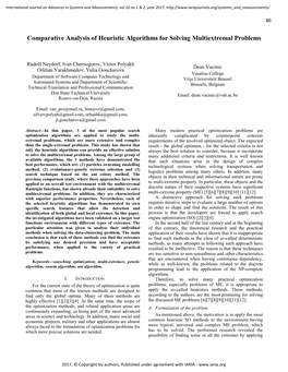 Comparative Analysis of Heuristic Algorithms for Solving Multiextremal Problems